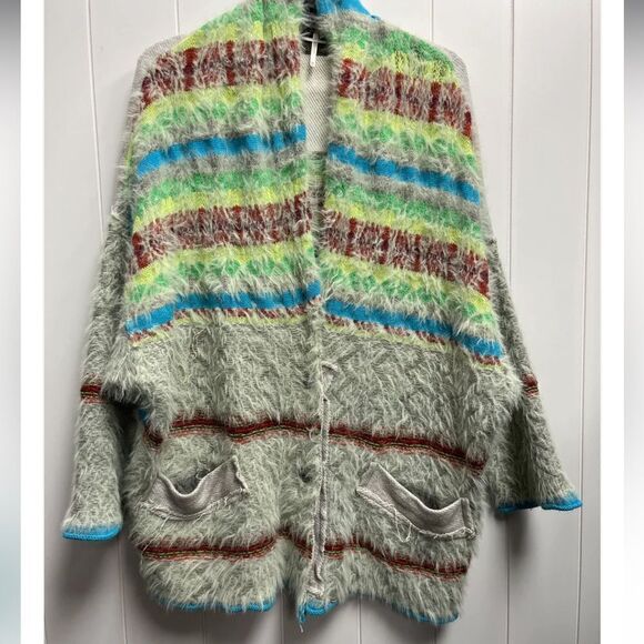 Free People Fair Weather Cardigan in Mint - Picture 3 of 9